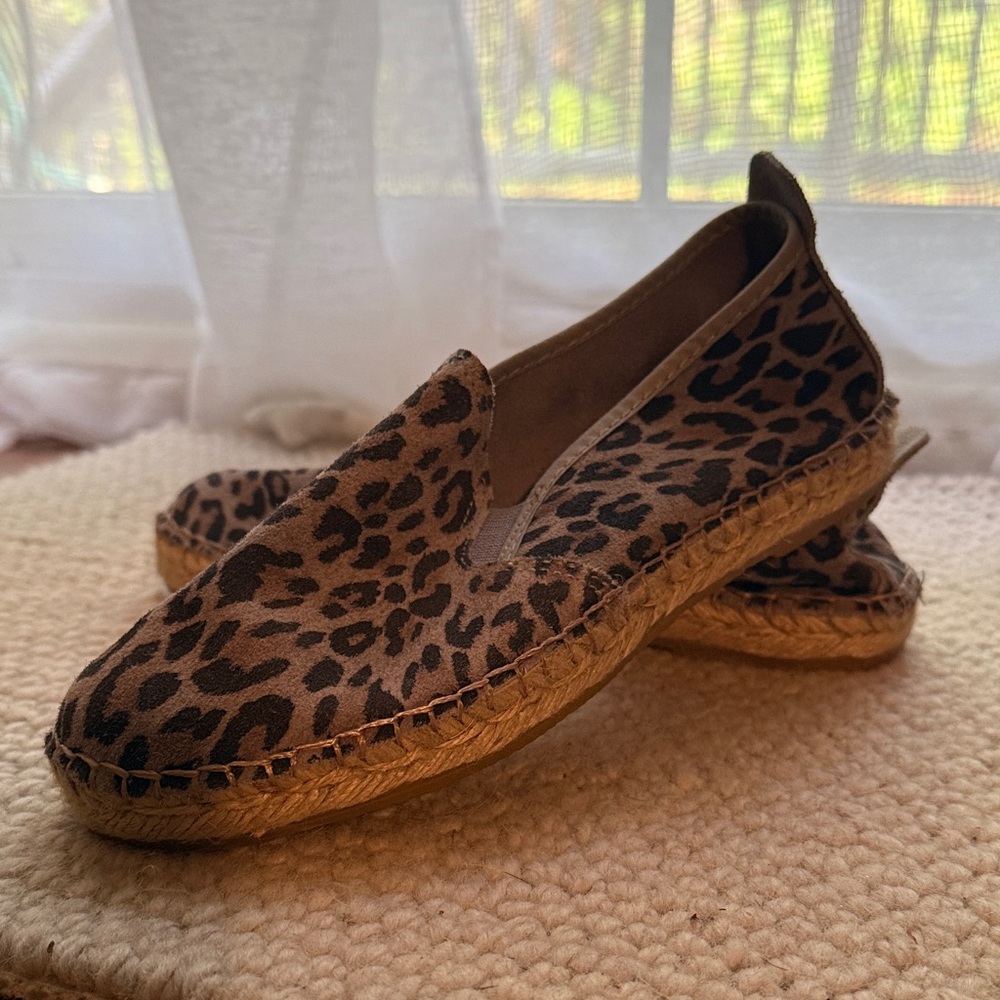 Leopard Print Espadrille Flats